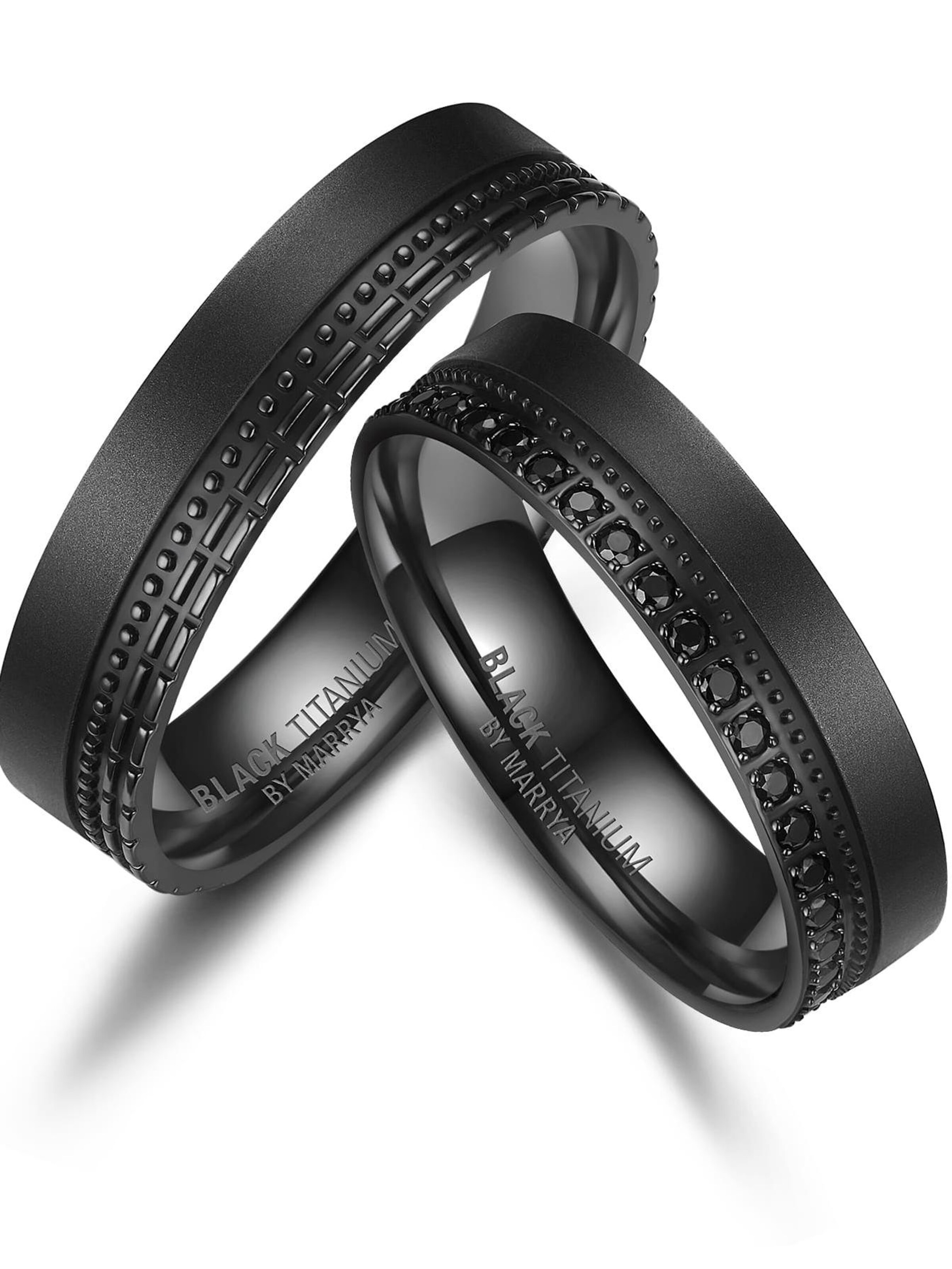 MARRYA Ring 'MARRYA Ehering BT-10 aus Black Titanium' in Black