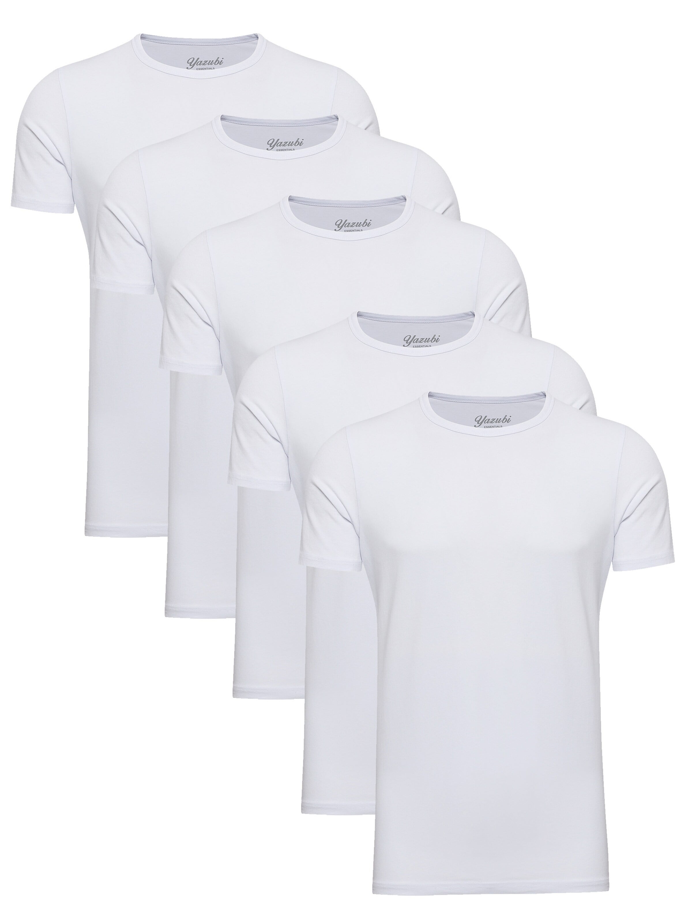 yazubi Shirt 'Mythic Crew Neck' in White: front