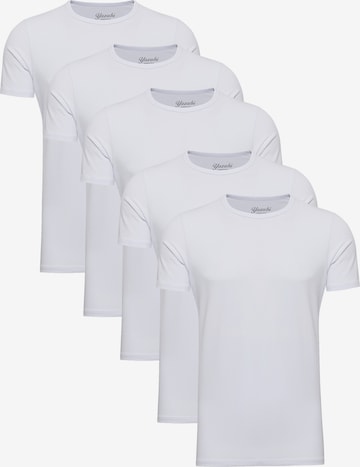 yazubi Shirt 'Mythic Crew Neck' in White: front