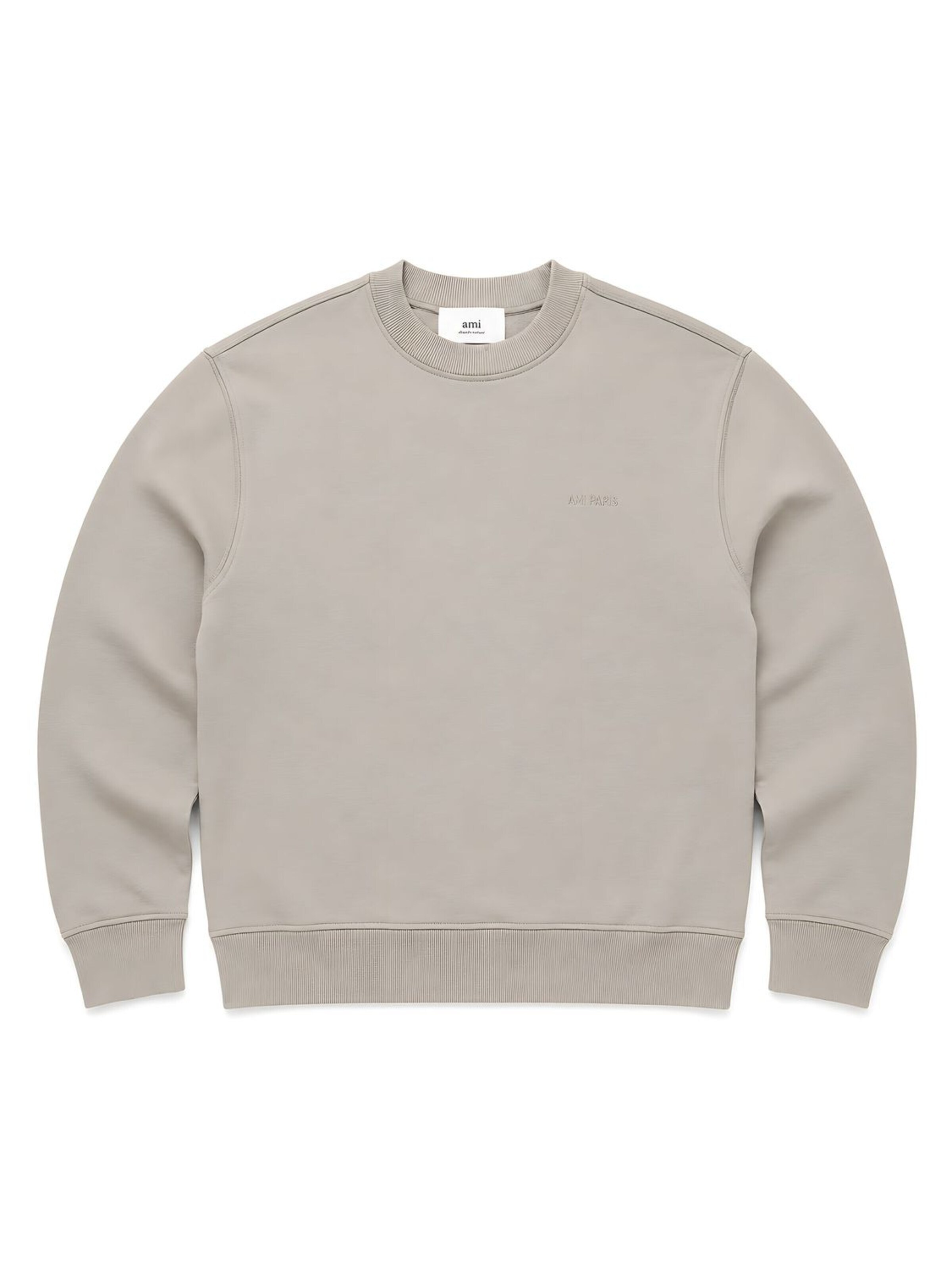 Ami Sweatshirt 'Ami Paris Ami de Coeur Fade Out Pullover Grau Herren' in M in de kleur Basaltgrijs / Kaki, Productweergave