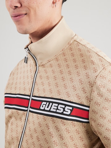 GUESS - Casaco de treino em moletão 'Korbin' em castanho