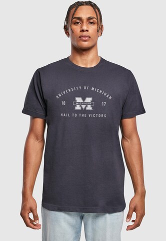 Merchcode Shirt 'Michigan University - Hail To The Victors 1817' in Blue: front