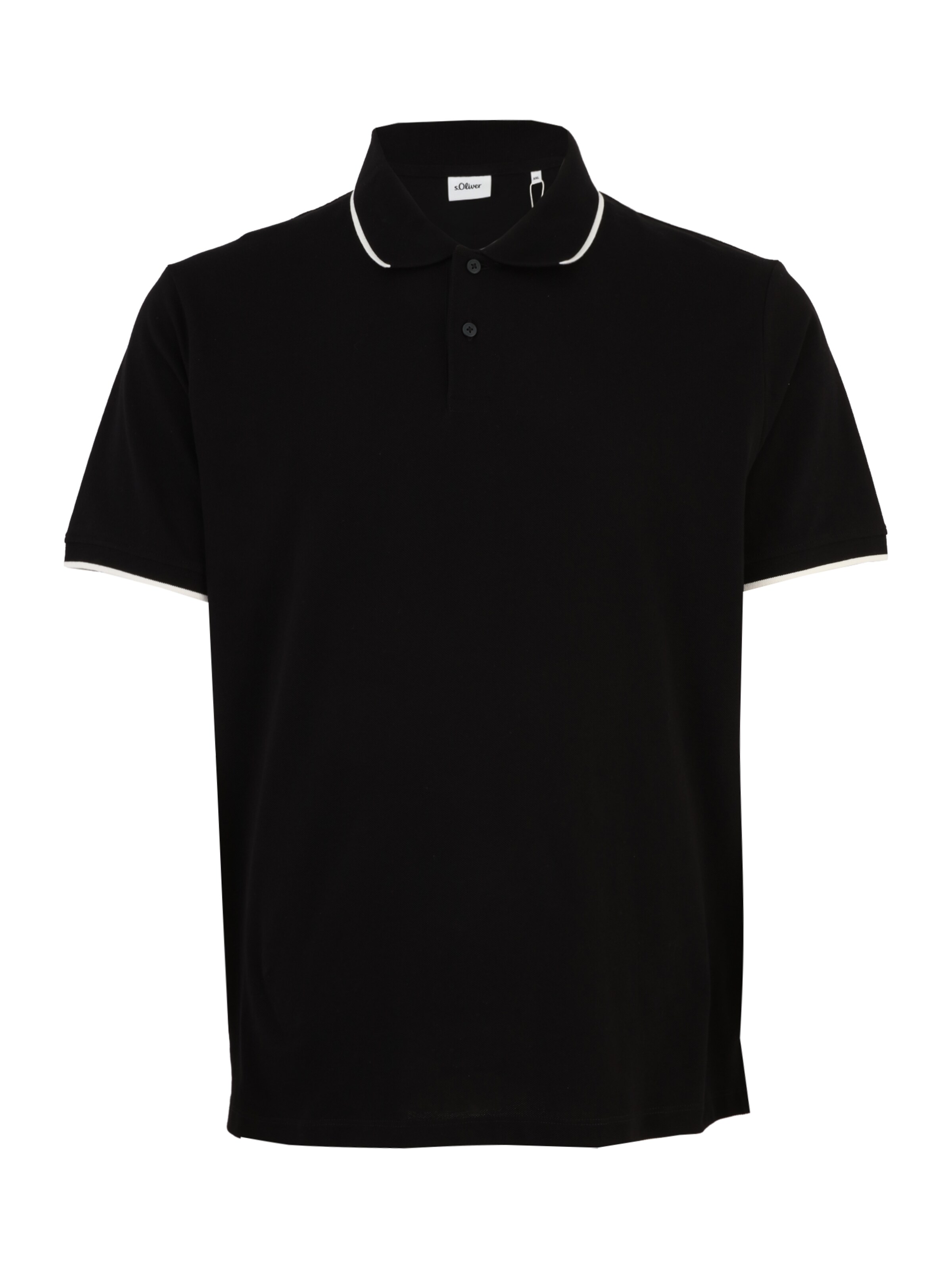 s.Oliver Men Big Sizes Shirt in Black: front