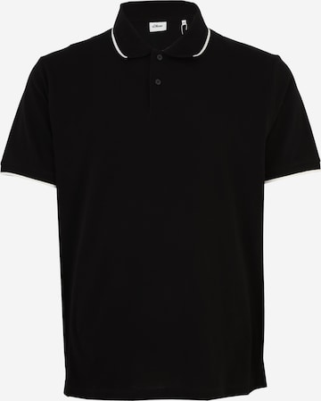 s.Oliver Men Big Sizes Shirt in Black: front