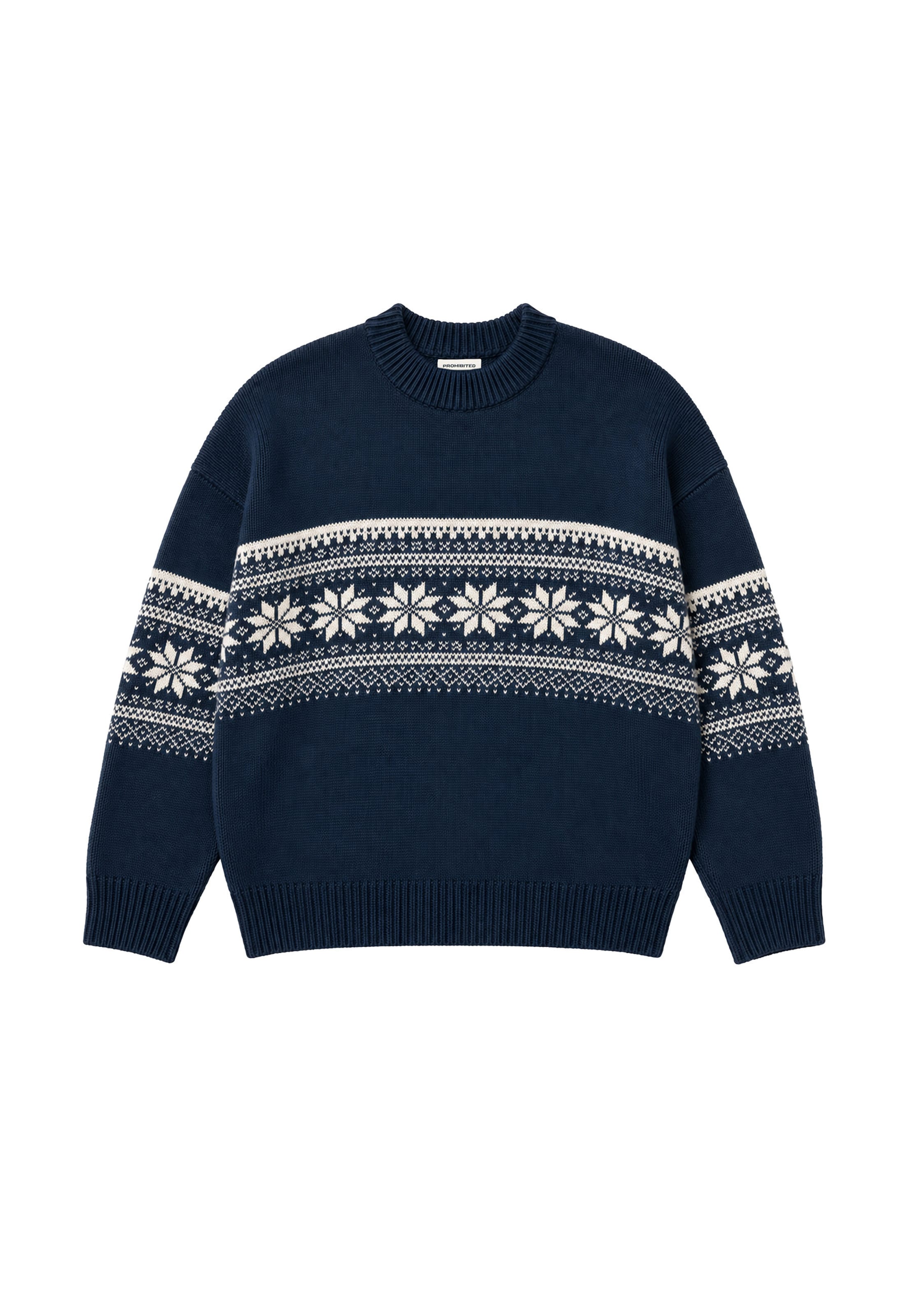 Pullover in L Prohibited di colore navy / bianco, Visualizzazione prodotti
