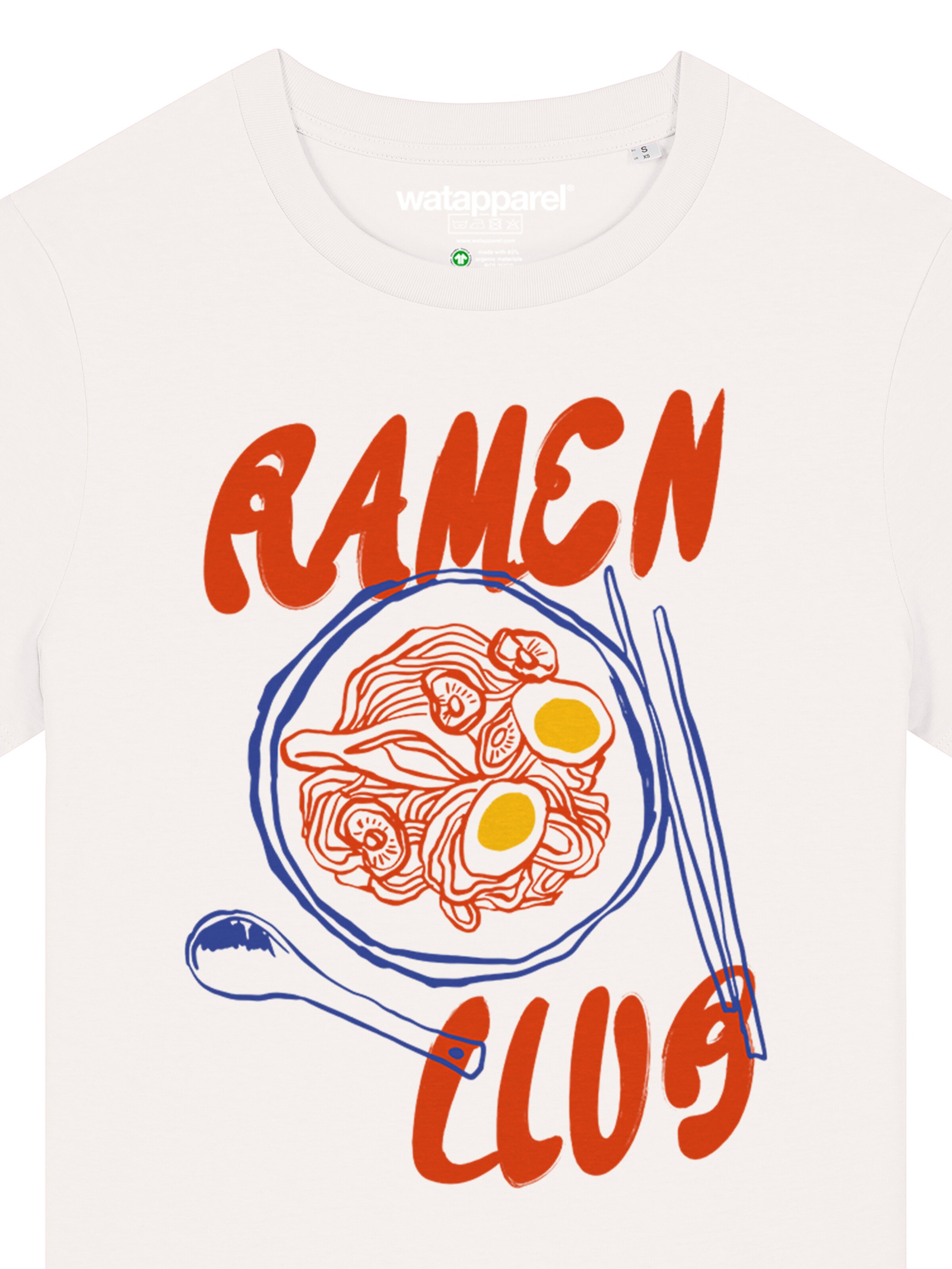 Watapparel Shirt 'Ramen Club' in Wit