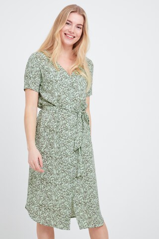 Fransa Summer Dress in Green: front