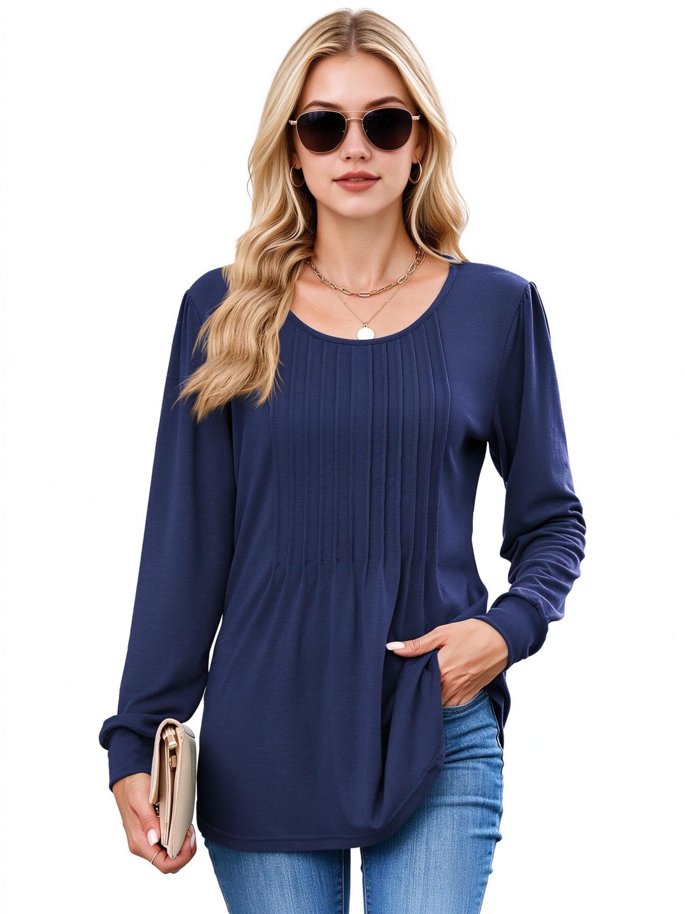 Yesfashion Shirt in Blauw: voorkant