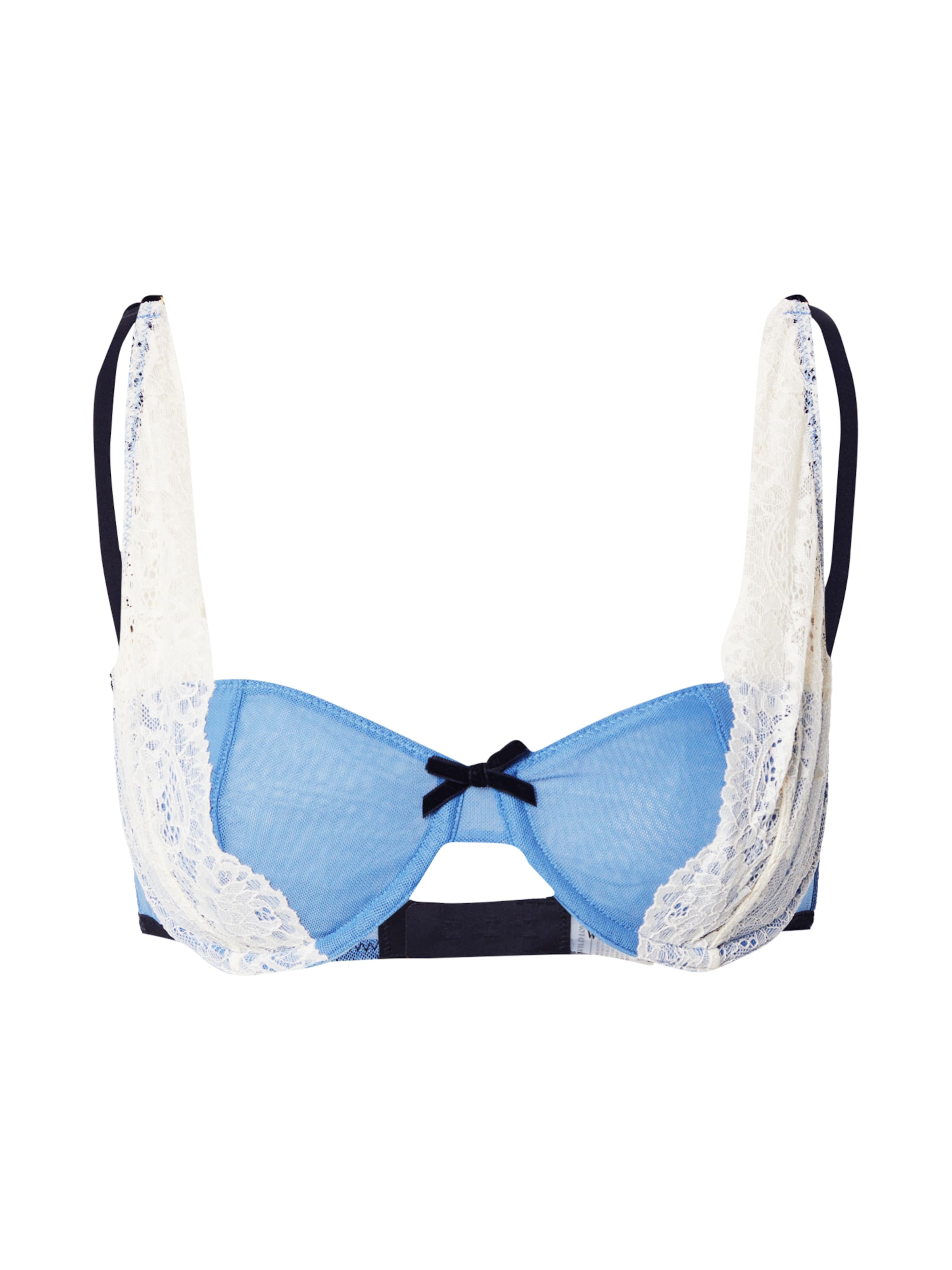 WILD LOVERS Balconette Bra 'LILITH' in Blue: front