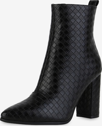 Van Hill Enkellaarsjes ' Dawn ' in Zwart: voorkant