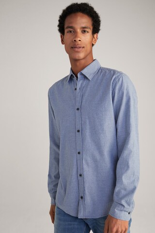 JOOP! Jeans Regular fit Button Up Shirt 'Hanson' in Blue: front