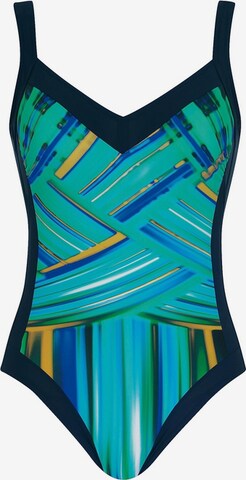 SUNFLAIR Triangle Swimsuit in Blue: front