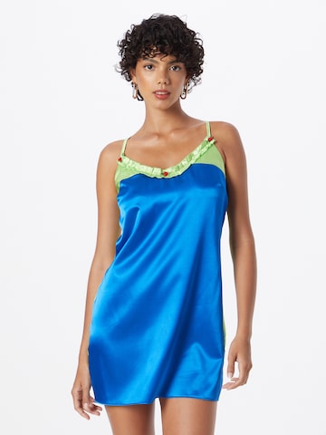 LOCAL HEROES فستان صيفي بلون أزرق: الأمام