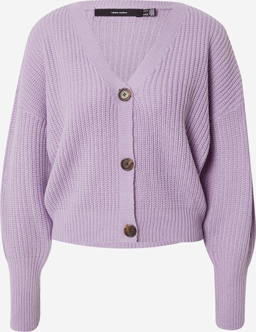 VERO MODA Knit Cardigan 'LEA' in Purple: front