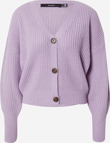 VERO MODA Knit Cardigan 'LEA' in Purple: front