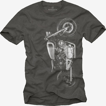 MAKAYA Shirt 'Virago' in Grey: front