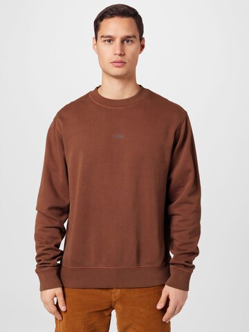 BOSS Orange Sweatshirt 'Wefade' in Brown: front