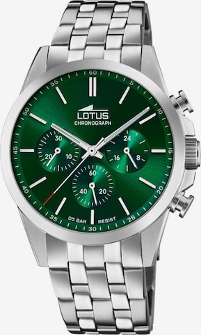 Lotus Analoog horloge in Groen: voorkant