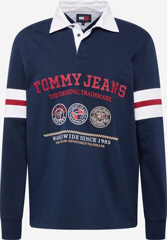 Tommy Jeans Poloshirt 'VARSITY EXPLORER' in Blau: predná strana
