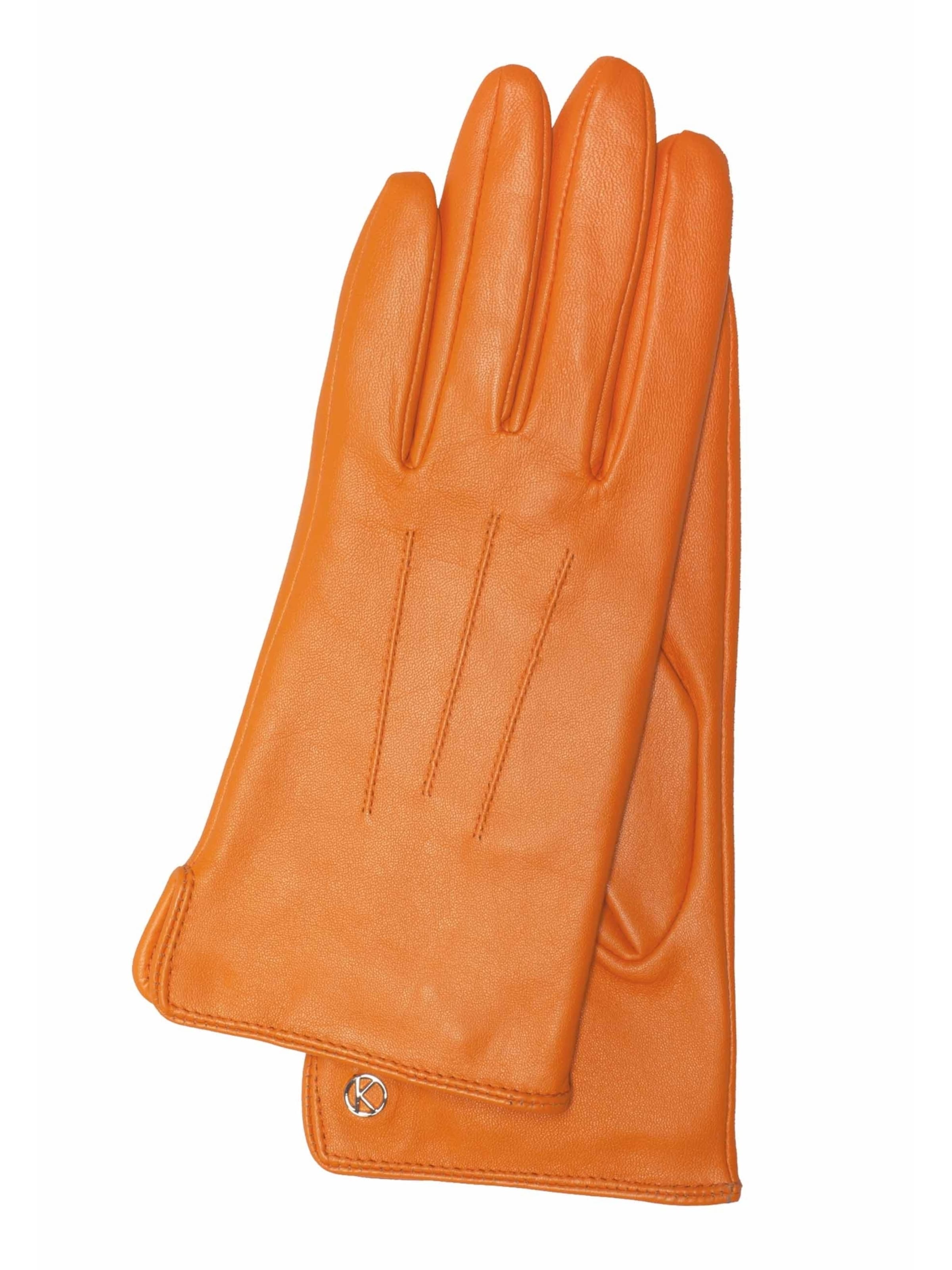 KESSLER Full Finger Gloves in Orange: front