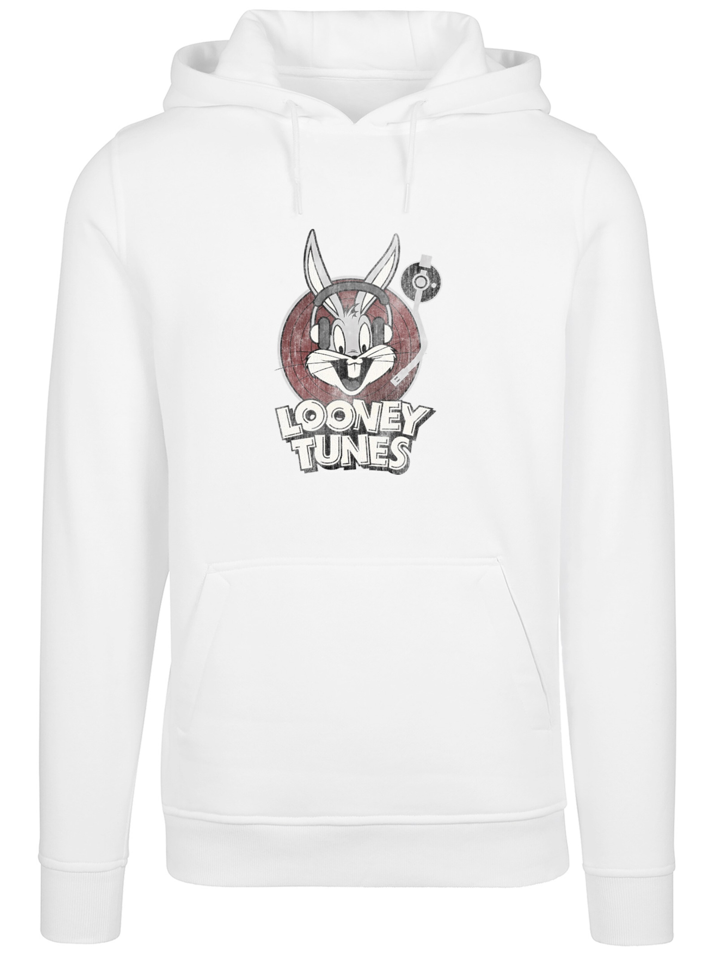 Sweat-shirt 'Looney Tunes Bugs Bunny' F4NT4STIC en blanc : devant