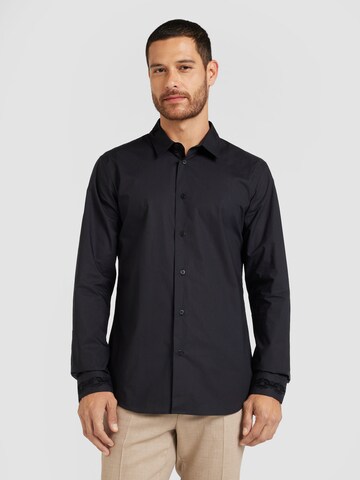 Versace Jeans Couture Slim fit Overhemd in Zwart: voorkant