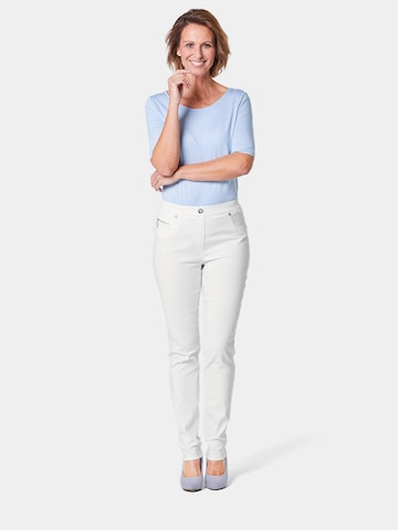 Goldner Slim fit Trousers 'Louisa' in White