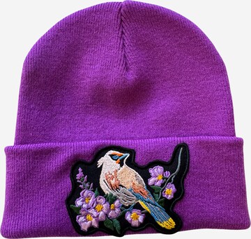 RADADA Hut 'Waxwing Bird' in Lila: Vorderseite