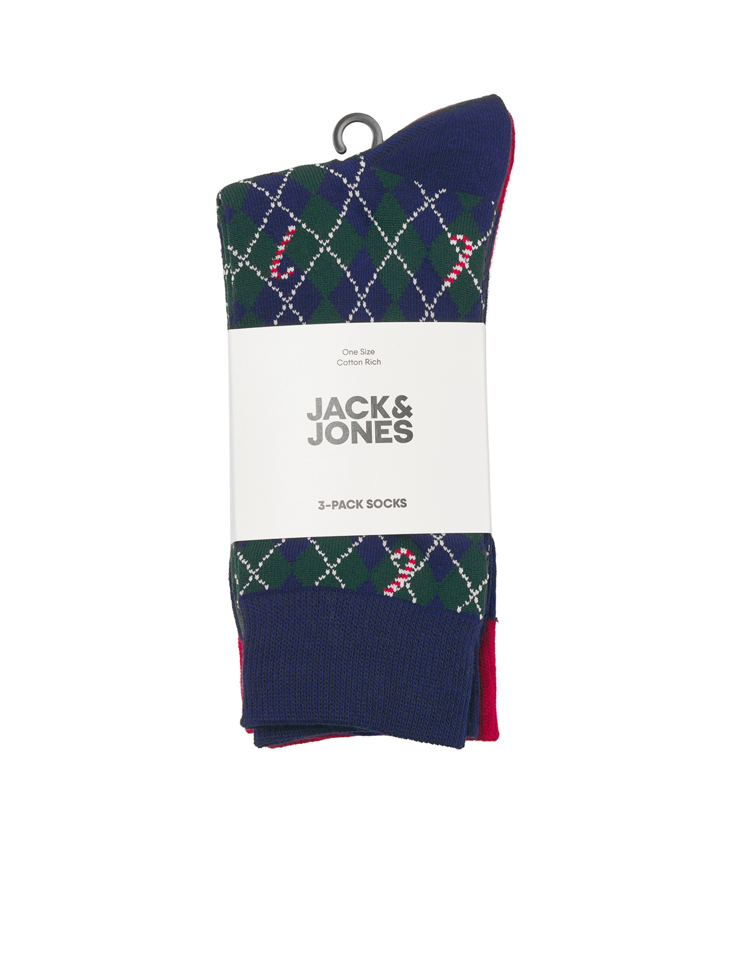 Șosete 'JACHAPPY HOLIDAYS' de la JACK & JONES pe albastru