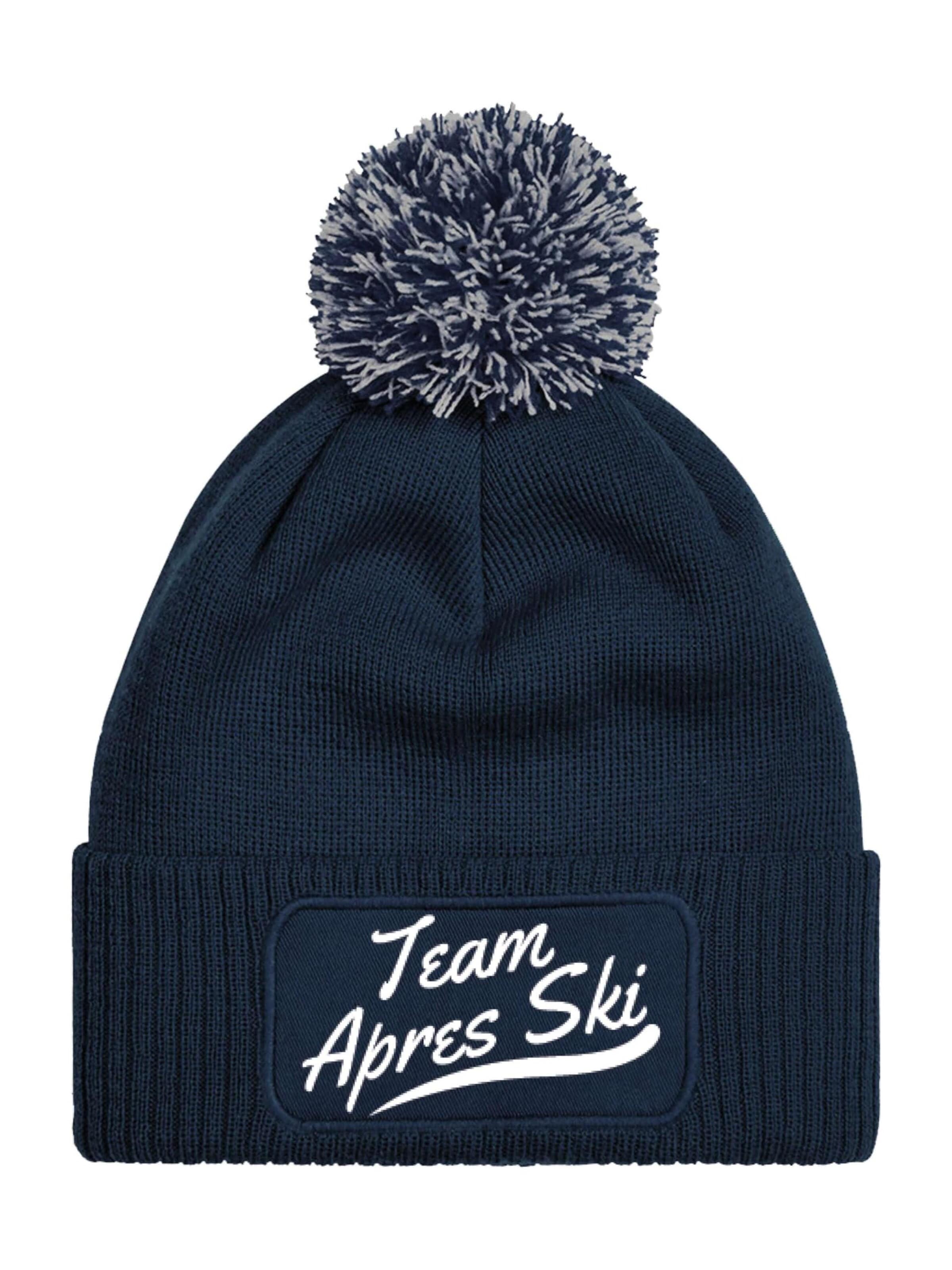 Youth Designz Mütze 'Team Après-Ski'‌‌‌‌‌‌‌‌‌ in Blau: Vorderseite