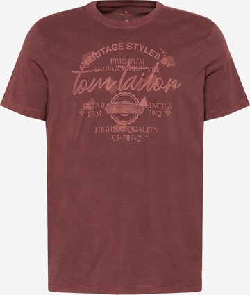 T-Shirt TOM TAILOR en rouge : devant