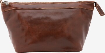 Pochette 'Pochette in vera pelle con zip - I Fratelli' di I Fratelli in marrone: frontale