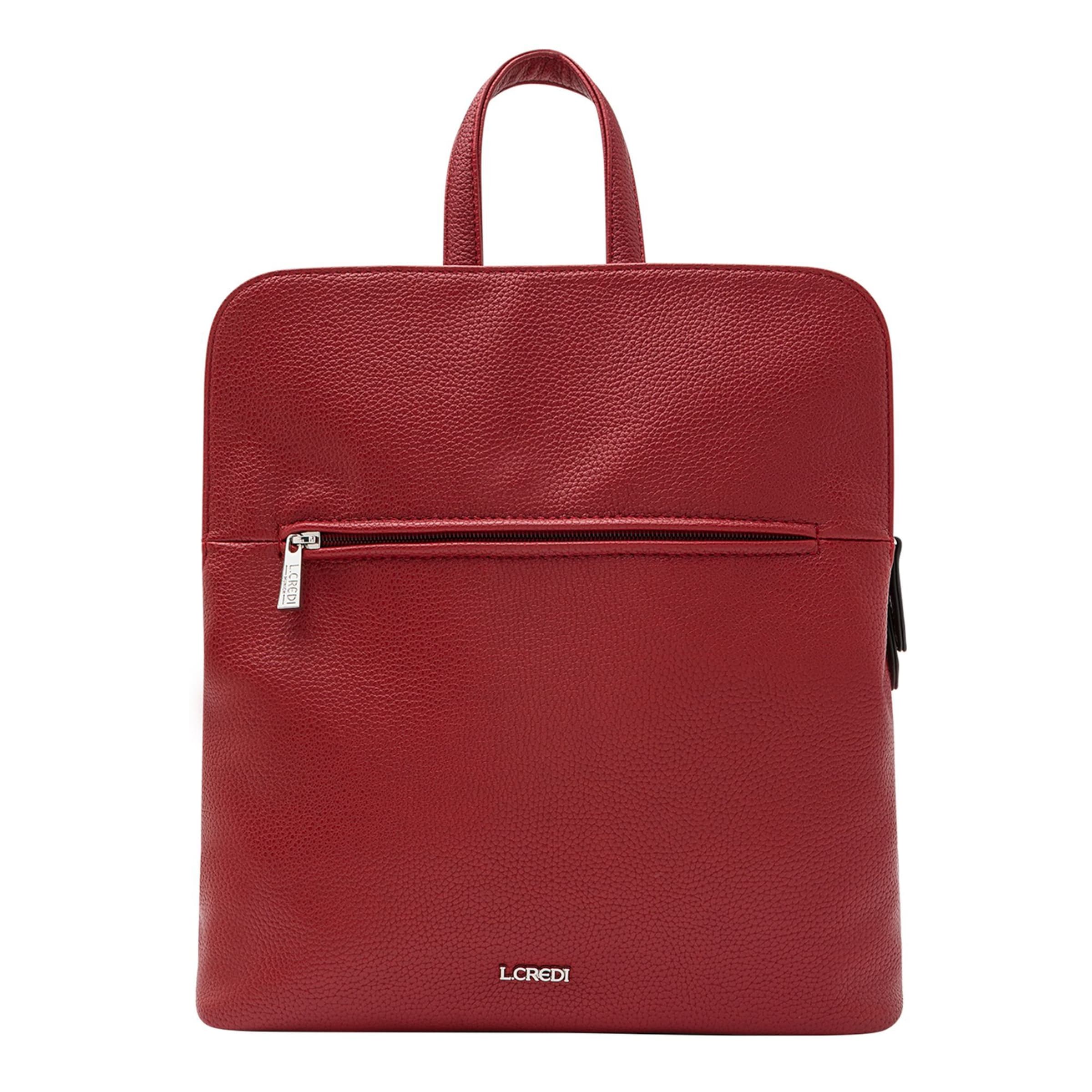 L.CREDI Rugzak 'Melanie' in Rood: voorkant