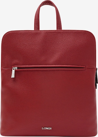 L.CREDI Backpack 'Melanie' in Red: front
