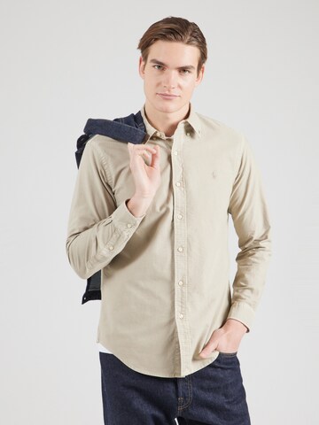 Polo Ralph Lauren Regular fit Πουκάμισο σε μπεζ: μπροστά