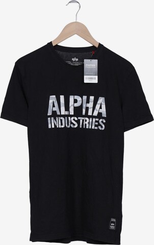 ALPHA INDUSTRIES T-Shirt L in Schwarz: predná strana