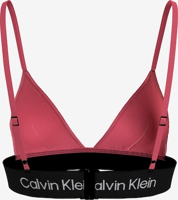 Calvin Klein Swimwear Triangle Bikini Top in Pink