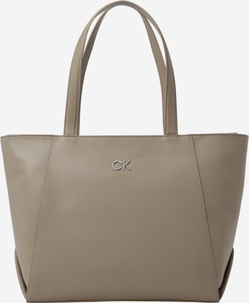 Calvin Klein Nákupní taška – šedá: přední strana