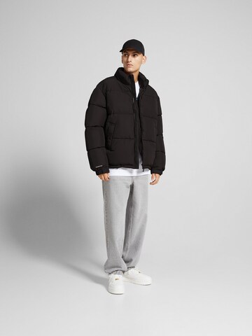 Bershka Winter Jacket in Black