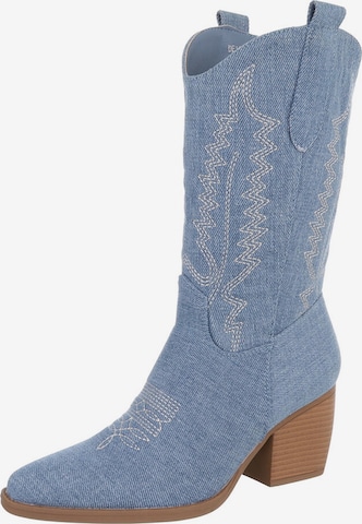 Ital-Design Stiefel in Blau: Vorderseite