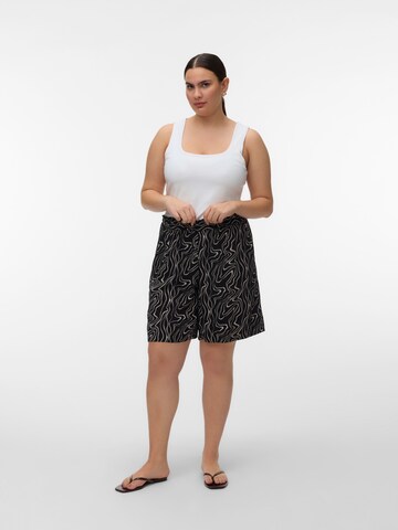 juoda Vero Moda Curve Laisvas Kelnės 'VMCEASY JOY'