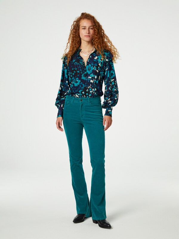 Fabienne Chapot Boot cut Pants 'Pleuni' in Turquoise