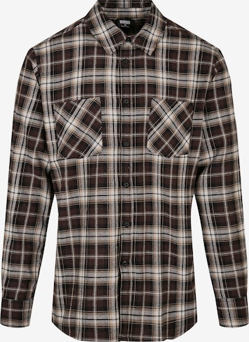 Urban Classics Button Up Shirt 'Roots' in Brown: front