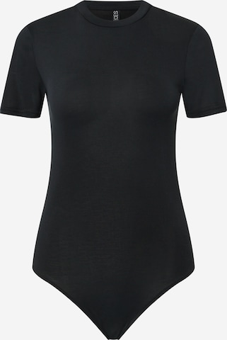 PIECES Боди-футболка 'REBOLITA' в Черный: спереди