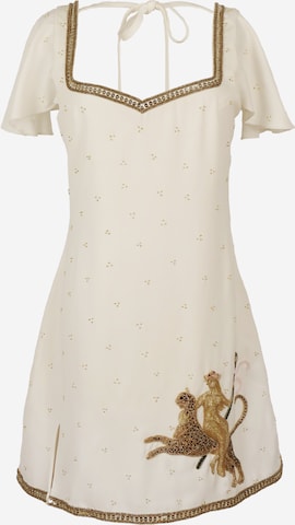 Laura Slings Cocktailjurk 'The Mystiques' in Wit: voorkant