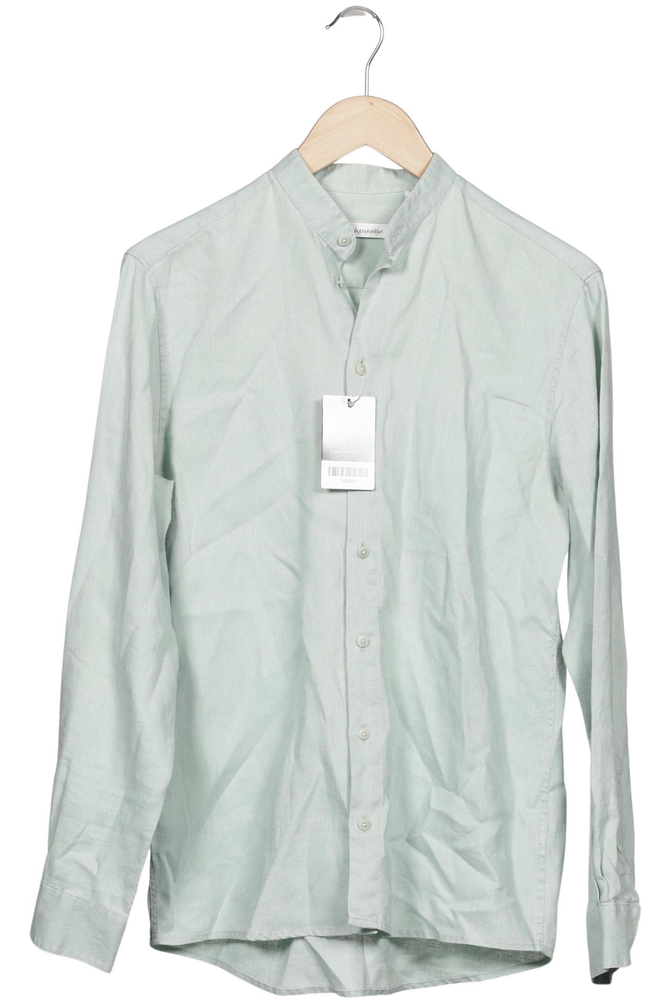 hessnatur Button Up Shirt in XS in Green: front