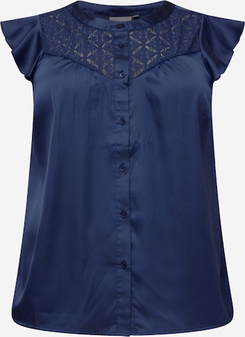 Bluză 'HANNA BELL' de la ONLY Carmakoma pe albastru: față