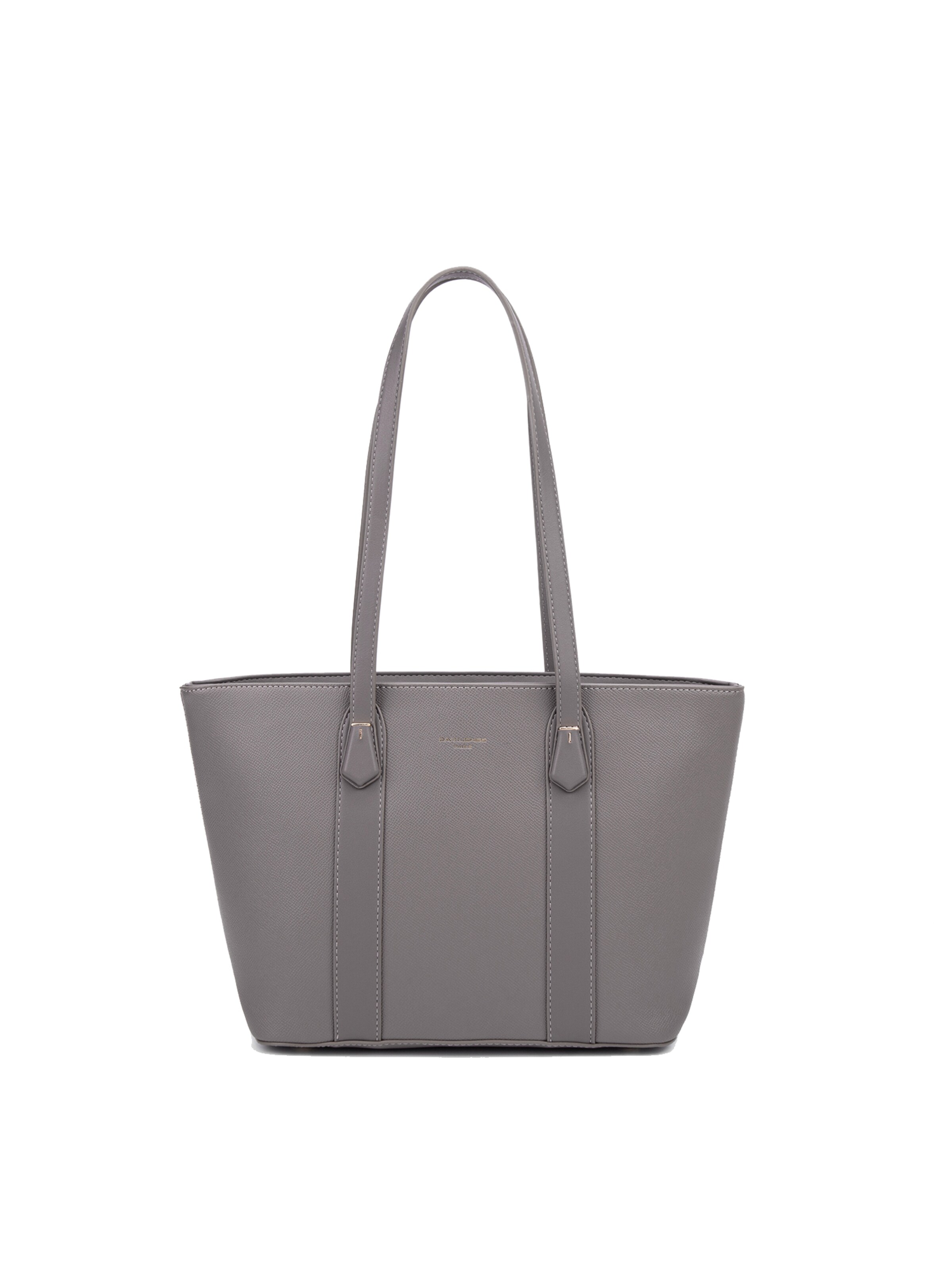 Borsa a spalla 'Borsa a Spalla Donna Vegan Leather 36x23 cm - Chiusura Zip' di David Jones in grigio: frontale
