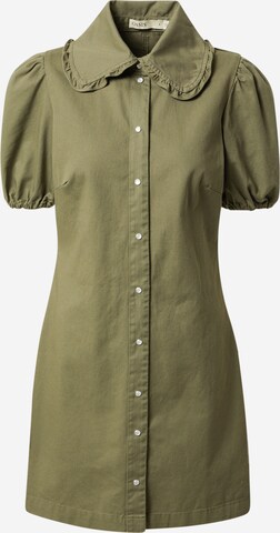 Oasis - Vestido camisero en verde: frente