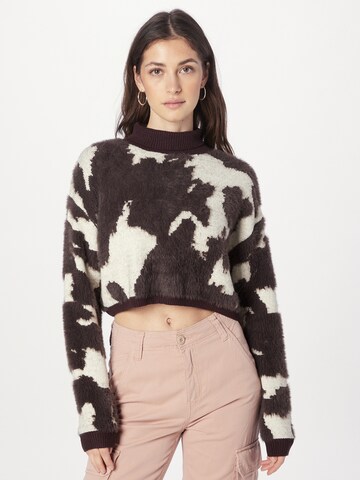 Nasty Gal Trui in Bruin: voorkant